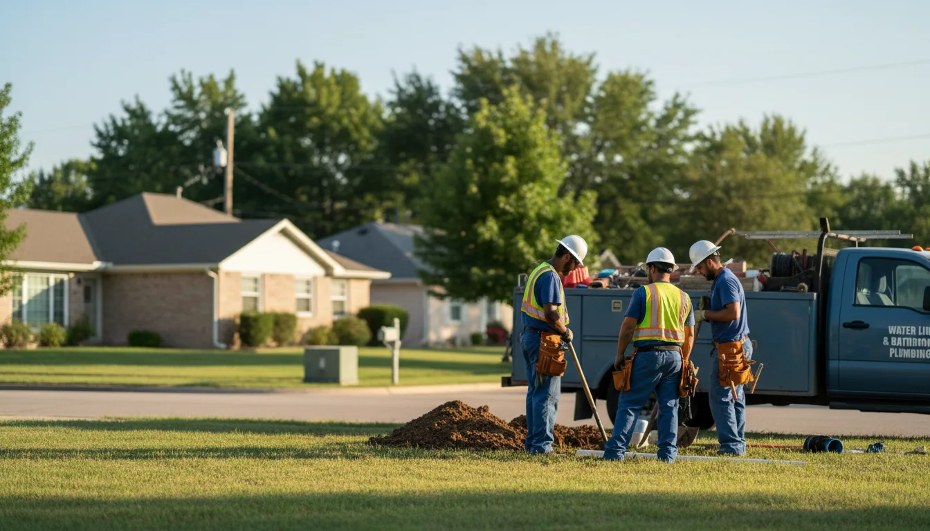 Residential water line and bathroom plumbing service in Russell, PA